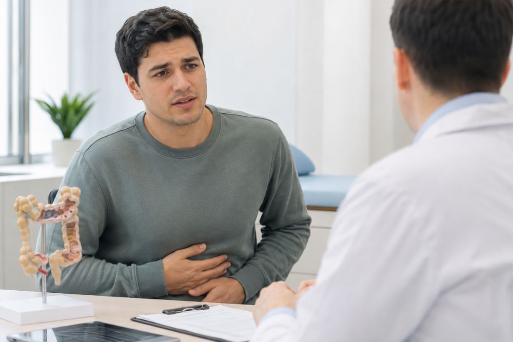 Gastrenterologista especialista em síndrome do intestino irritável conversa sobre o desconforto abdominal.